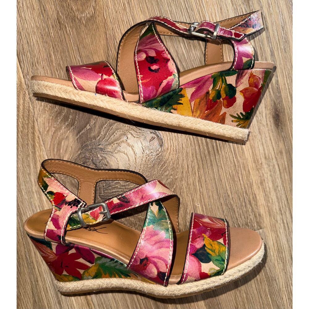 Patricia Nash floral wedge sandals - size 6 - A-U5 - Picture 7 of 10